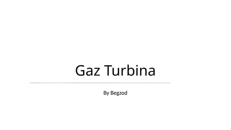Gaz Turbina
