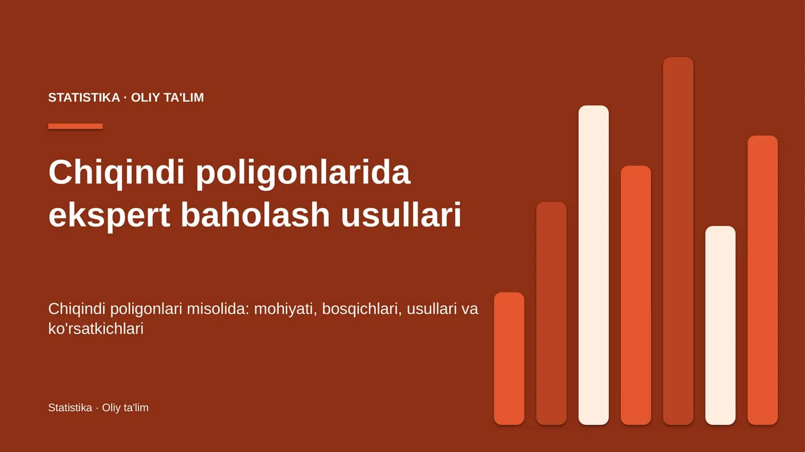 Chiqindi poligonlarida ekspert baholash usullari