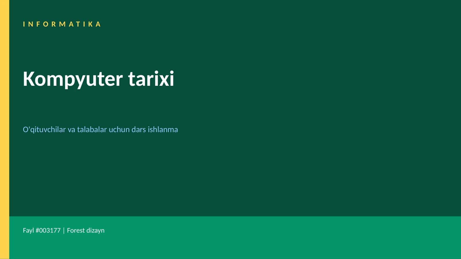 Kompyuter Tarixi Dars Ishlanma
