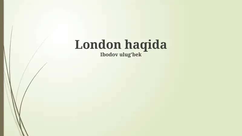 London haqida