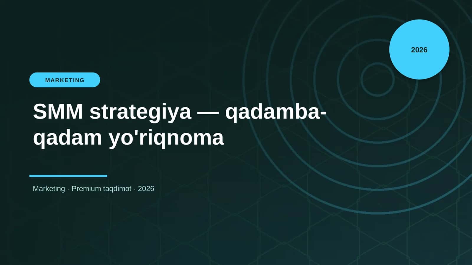 SMM strategiya — qadamba-qadam yo'riqnoma