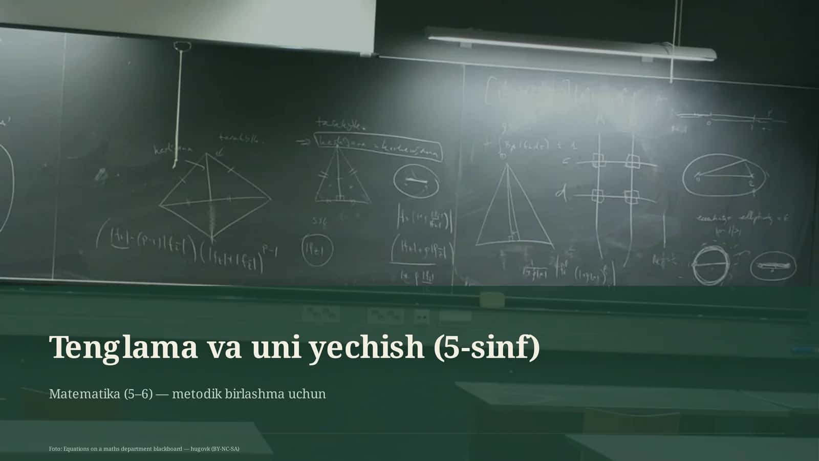 Tenglama va uni yechish (5-sinf)