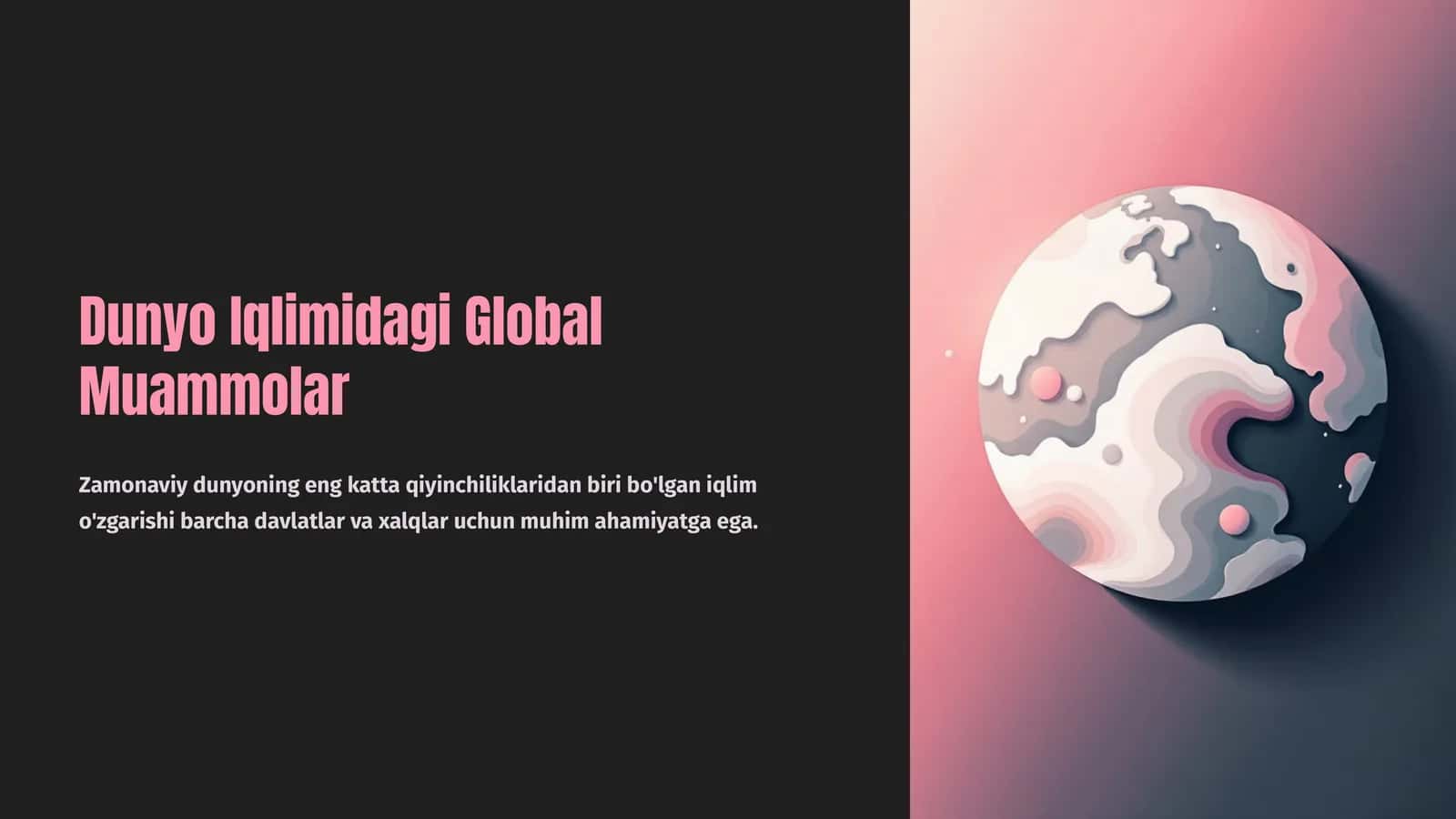 Dunyo Iqlimidaqi Global Muammolar