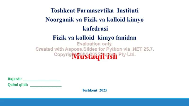 13.1. Polielektrolitlar. Poliamfolitlar. Izoelektrik nuqta va uni aniqlash. Taqdimot, 11 bet