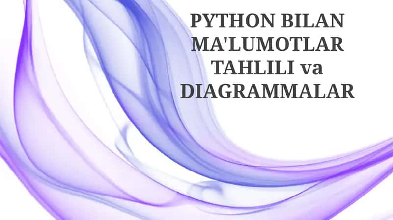 Python bilan Ma'lumotlar Tahlili va Diagrammalar