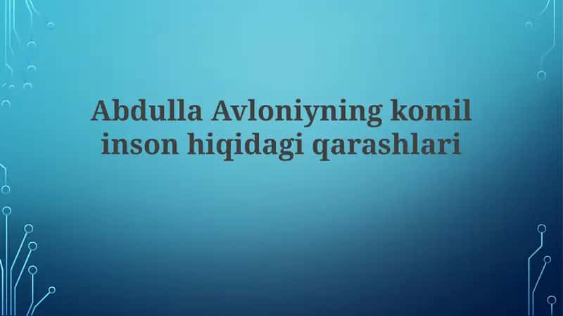 Ta'lim va Tarbiya