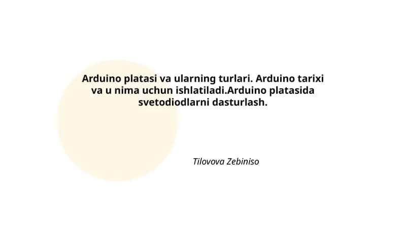 Arduino platasi va ularning turlari
