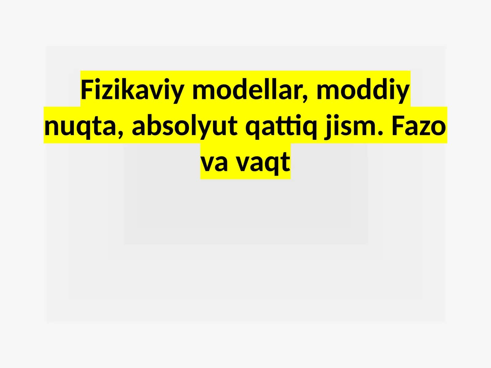 FIZIKA fanining amaliyotda qo‘llanilishi