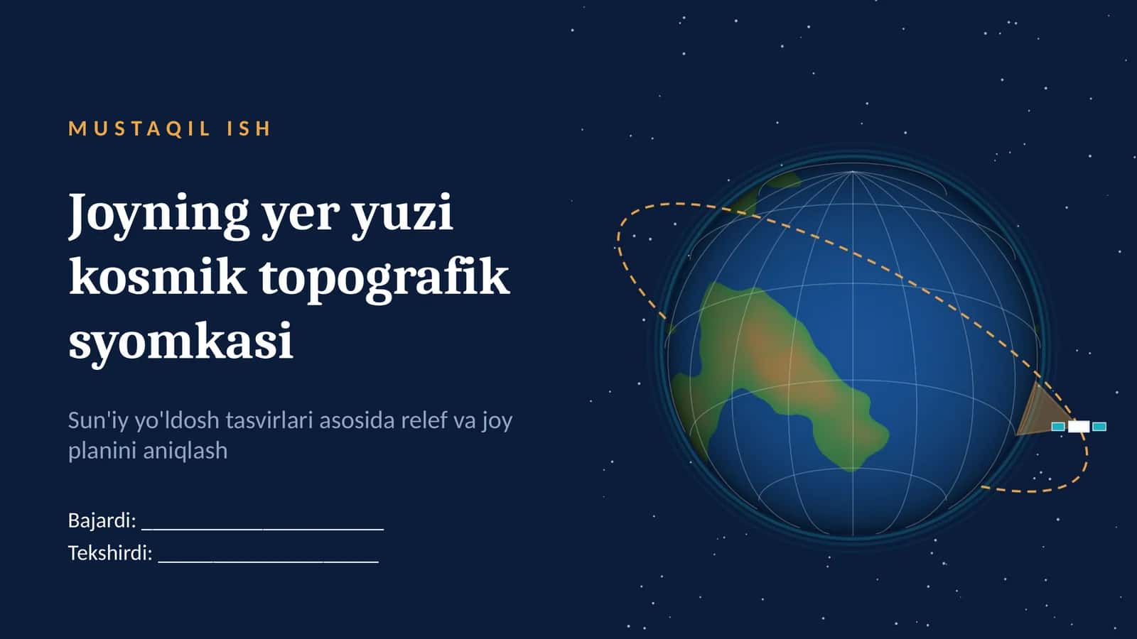 Joyning yer yuzi kosmik topografik syomkasi