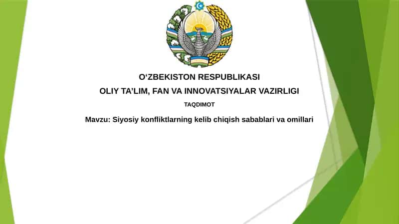 Siyosiy konfliktlarning kelib chiqish sabablari va omillari