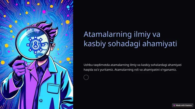 Atamalarning ilmiy va kasbiy sohadagi ahamiyati