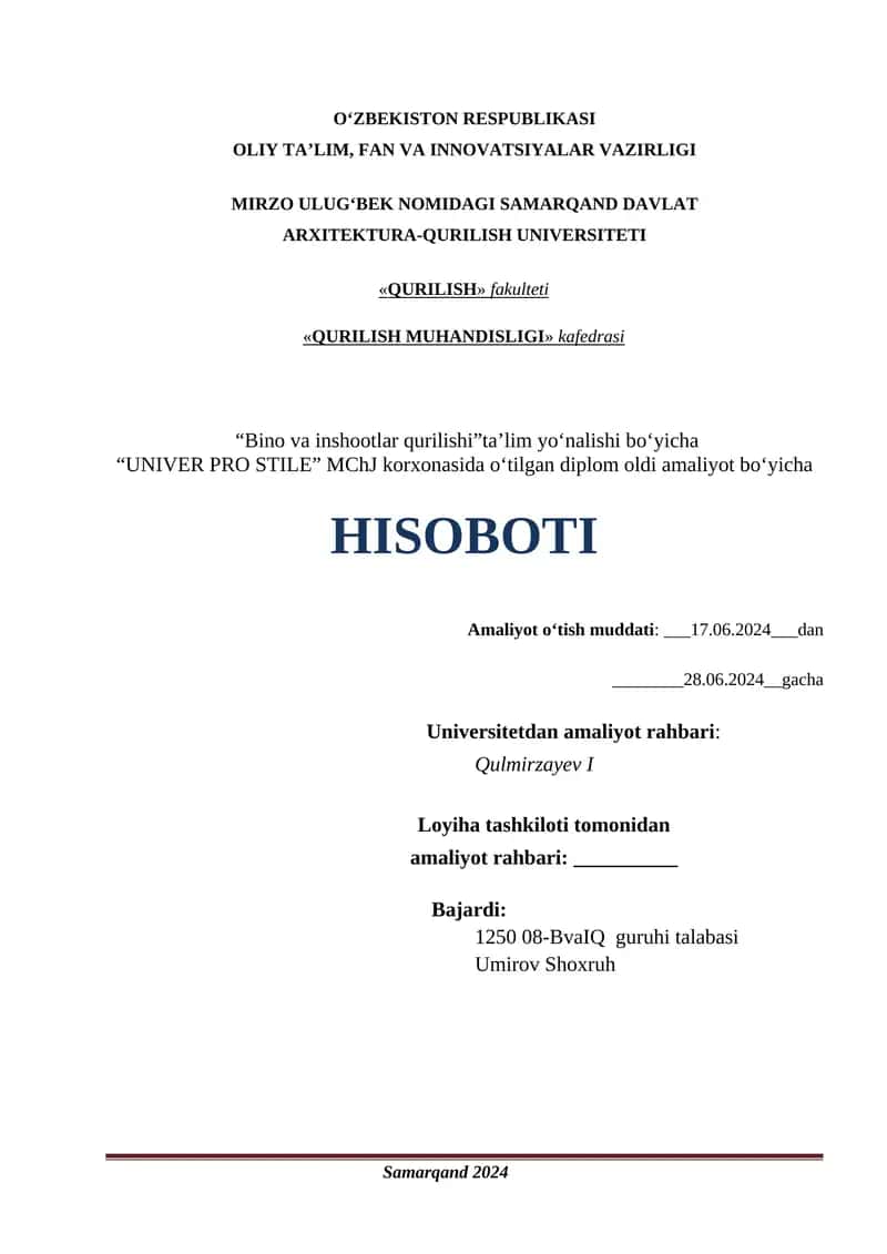 Bino va inshootlar qurilishi