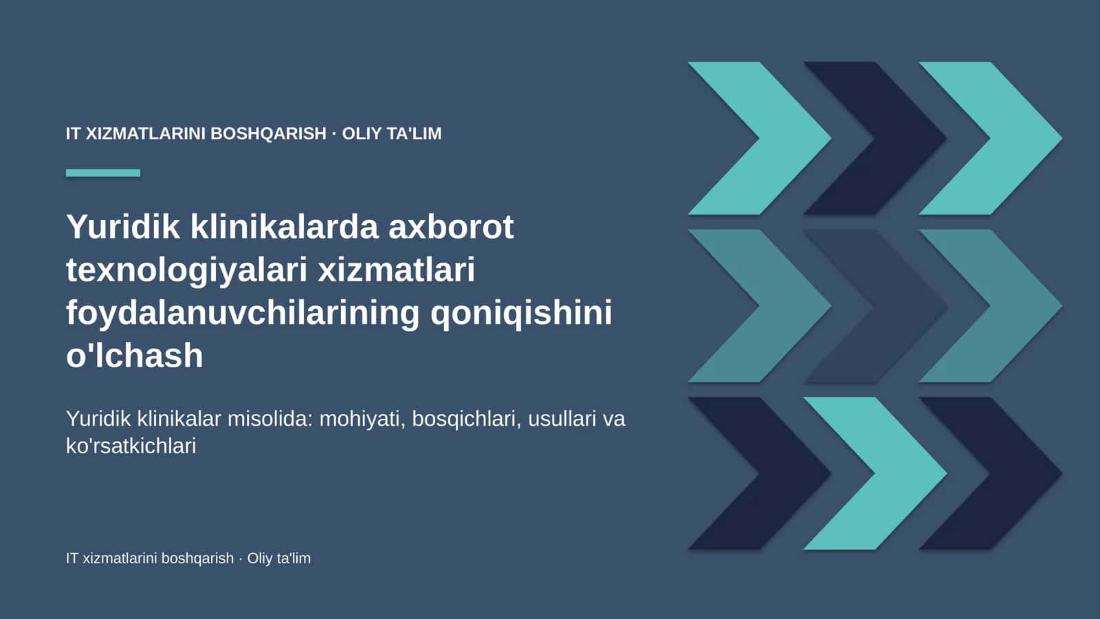 yuridik klinikalarda axborot texnologiyalari xizmatlari foydalanuvchilarining qoniqishini o'lchash 4735
