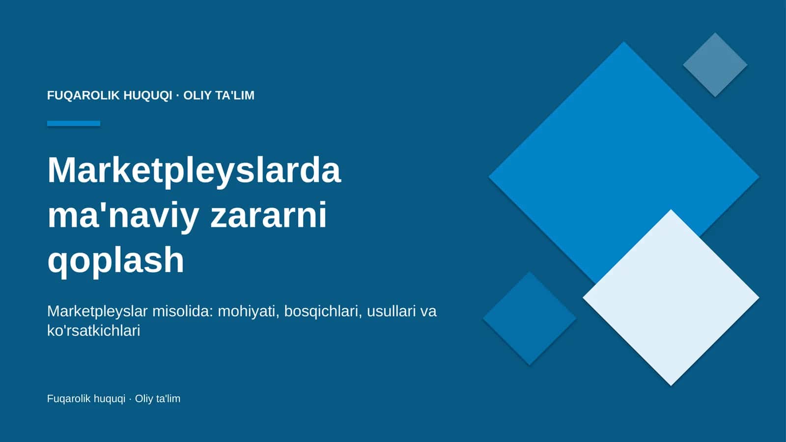 marketpleyslarda ma'naviy zararni qoplash 3277
