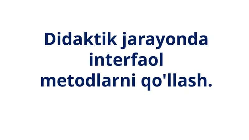 Interfaol metodlar