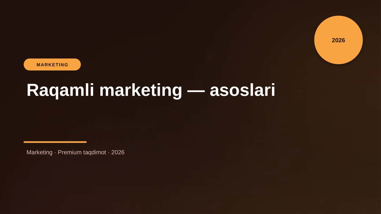 Raqamli marketing — asoslari