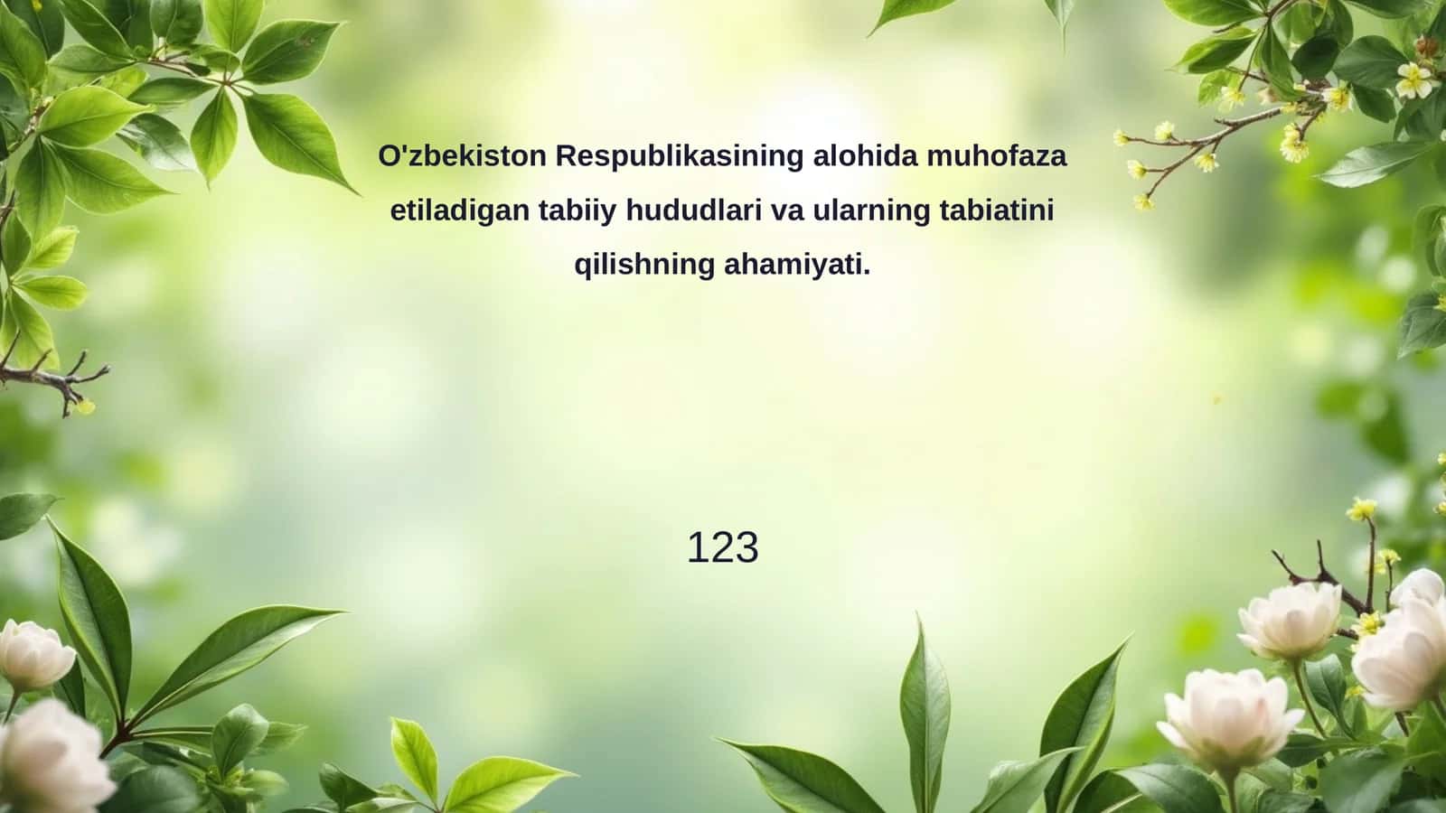 Tabiiy hududlarning muhofazasi