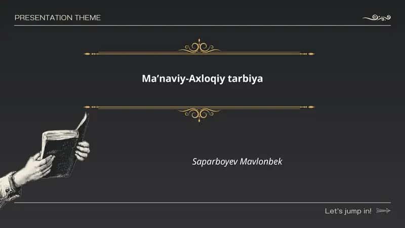 Maʼnaviy-Axloqiy tarbiya
