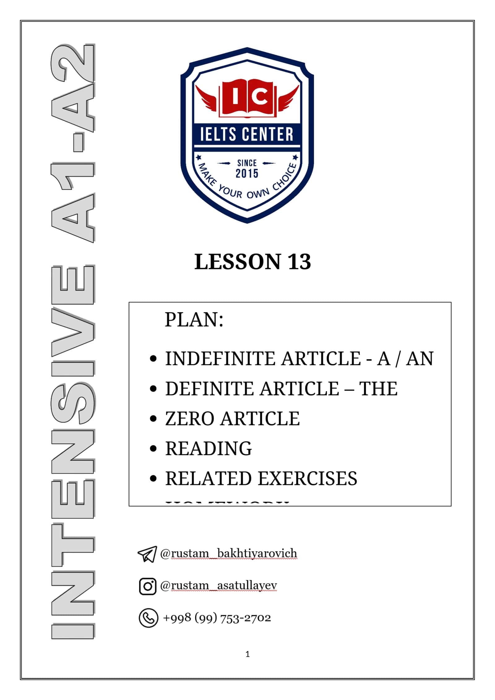 ARTICLES(artikllar)