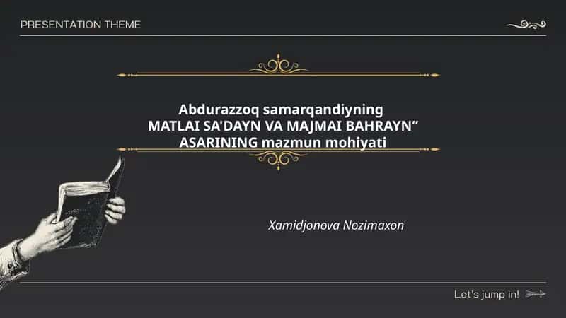MATLAI SA'DAYN VA MAJMAI BAHRAYN