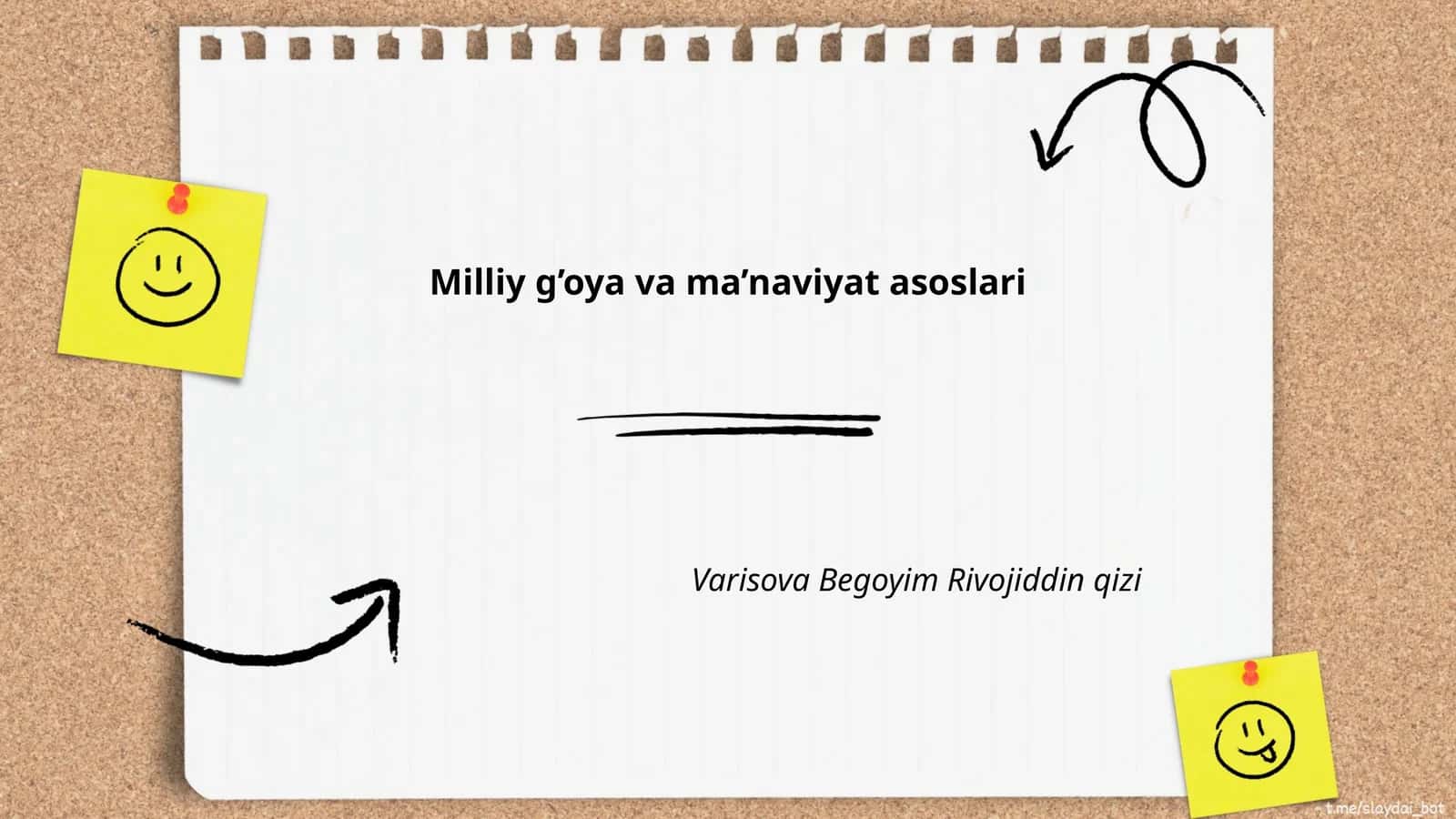 Milliy g’oya va ma’naviyat asoslari