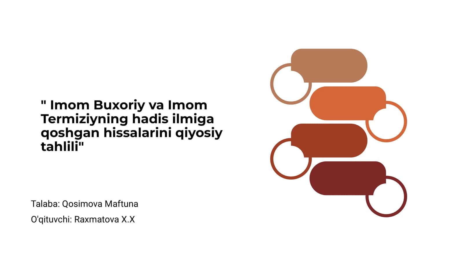 Imom Buxoriy va Imom Termiziyning hadis ilmiga qoshgan hissalarini qiyosiy tahlili
