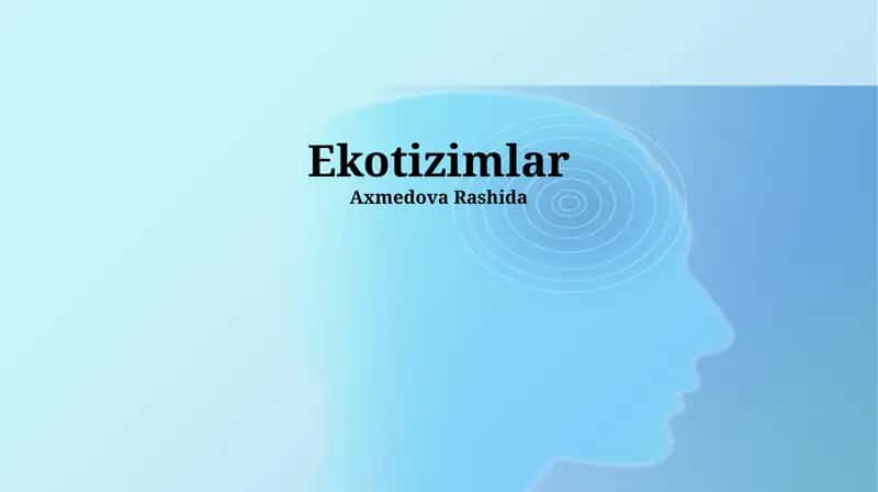Ekotizimlar