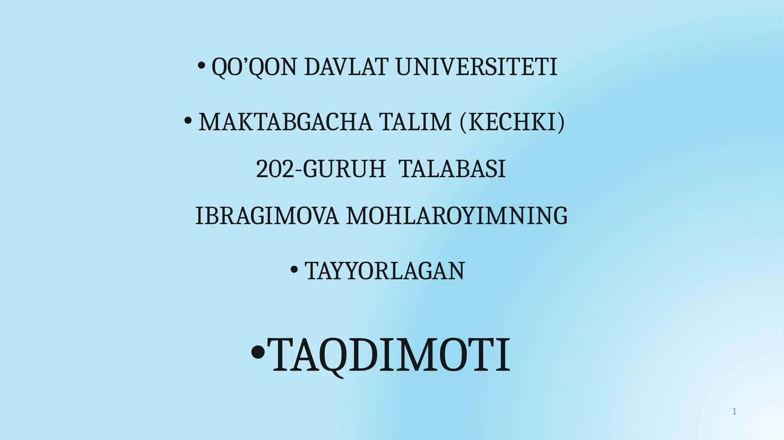 RIVOJLANISH MARKAZLARINI JIHOZLASHDA BOLALARNING YOSH VA INDIVIDUAL XUSUSIYATLARINI HISOBGA OLISH