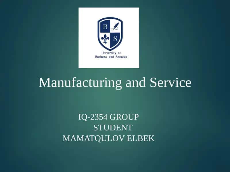 Difference between Manufacturing and Service Operations