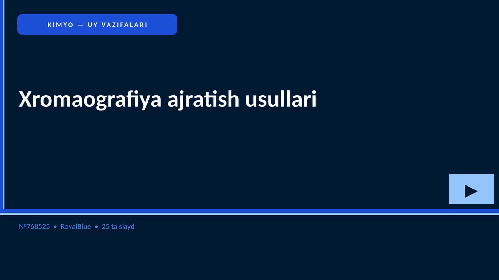 Xromaografiya ajratish usullari