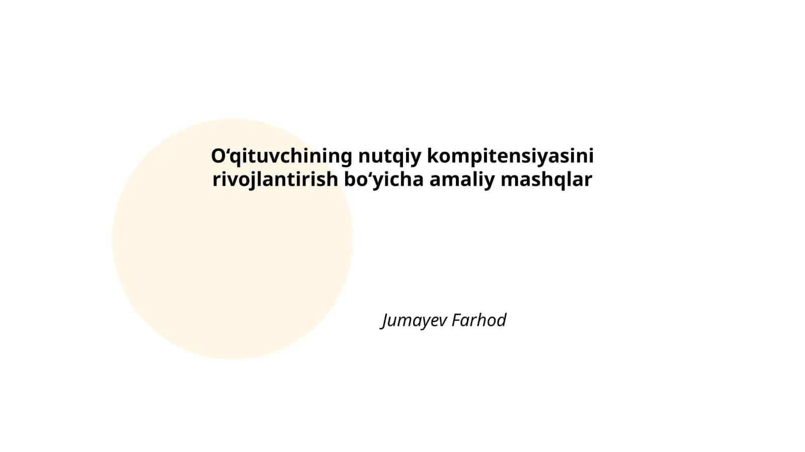 Nutqiy madaniyat asoslari