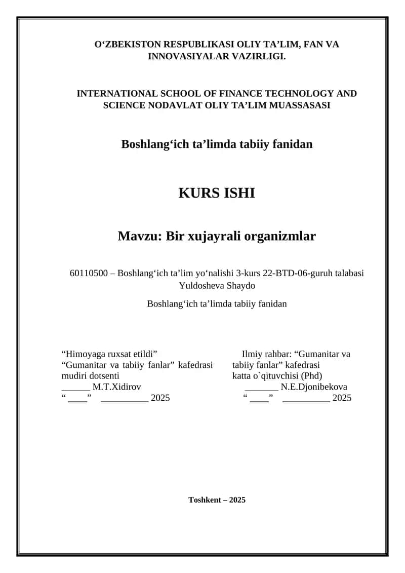 Bir hujayrali organizmlar