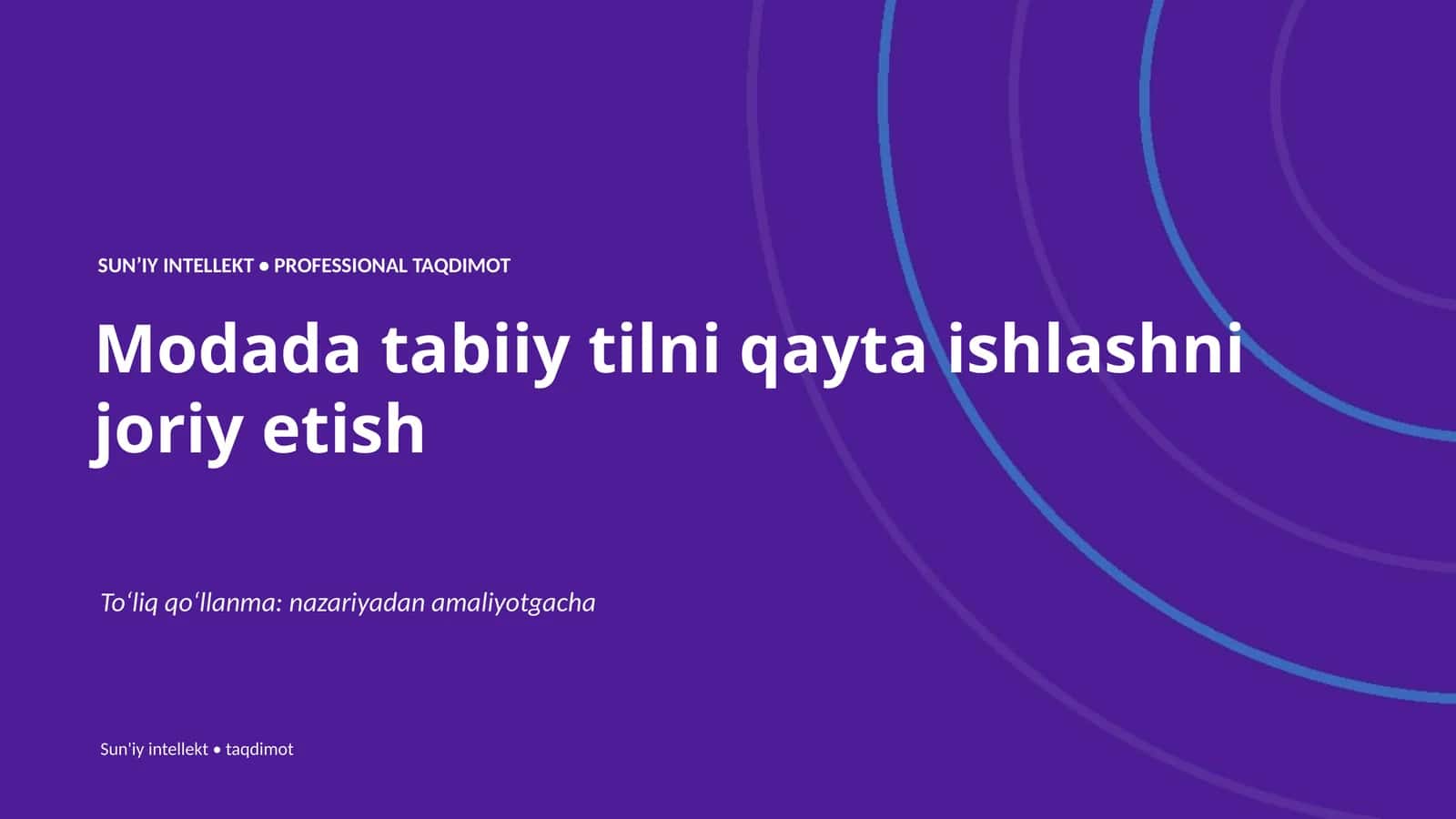 Sun'iy intellekt • Professional Taqdimot
