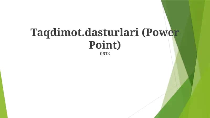 Taqdimot.dasturlari (Power Point)