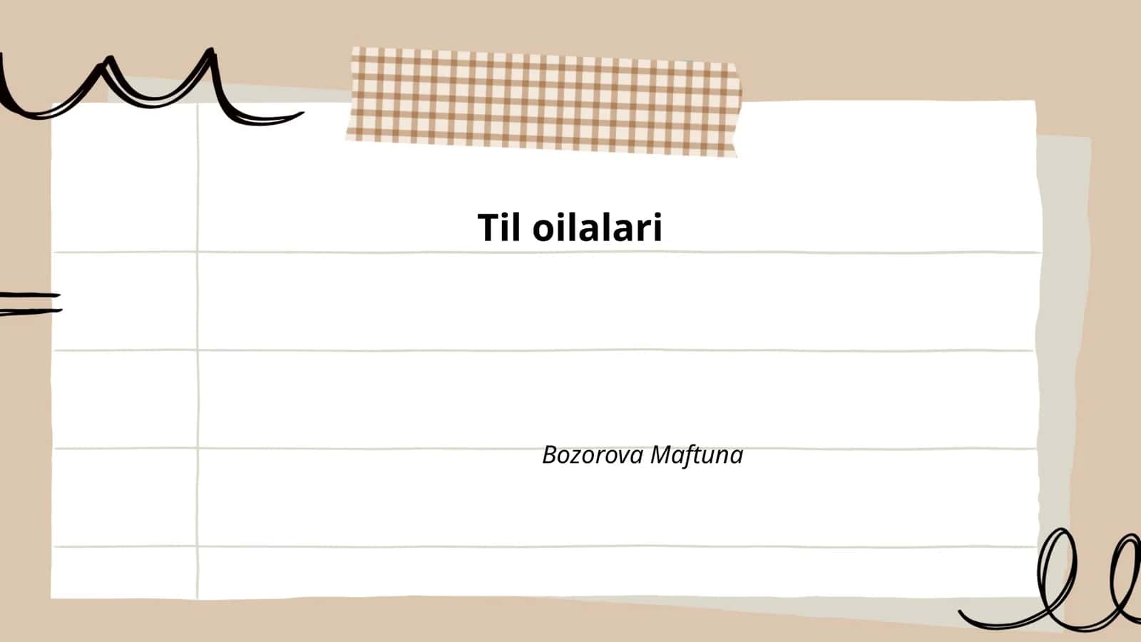Til oilalari