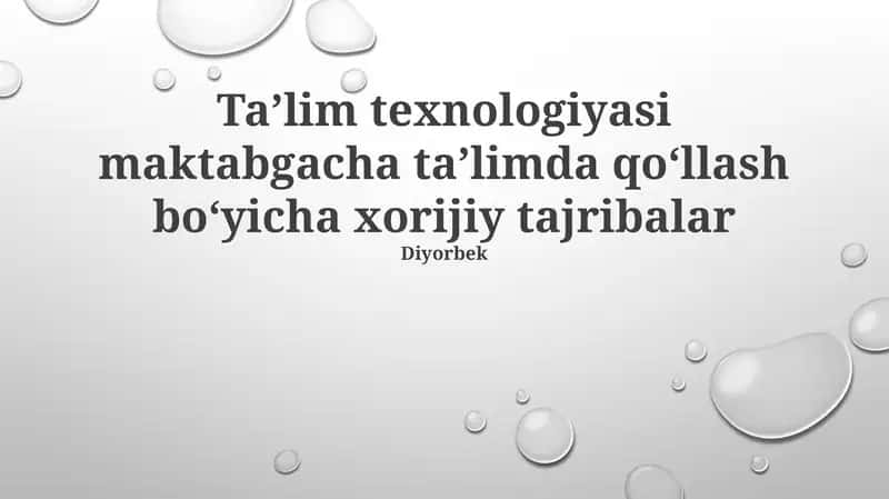 STEM Yo'nalishi bo'yicha trening