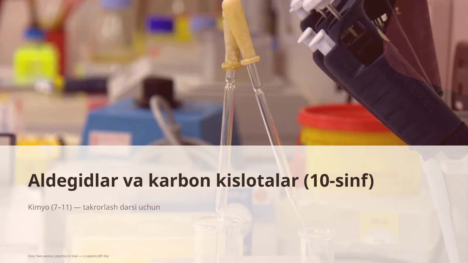 Aldegidlar va karbon kislotalar (10-sinf)