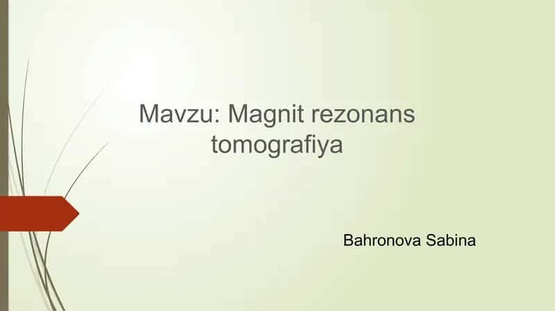 Magnitrezonanstomografiya