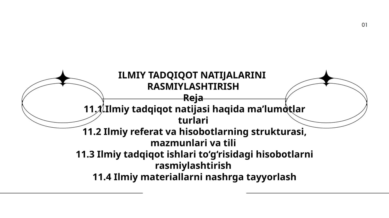 ILMIY TADQIQOT NATIJALARINI RASMIYLASHTIRISH
