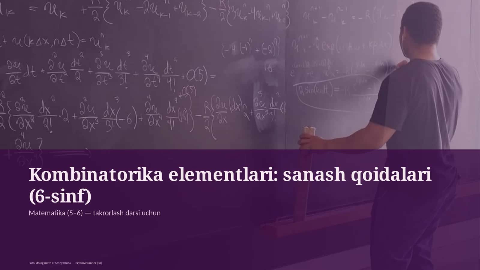 Kombinatorika elementlari: sanash qoidalari (6-sinf)