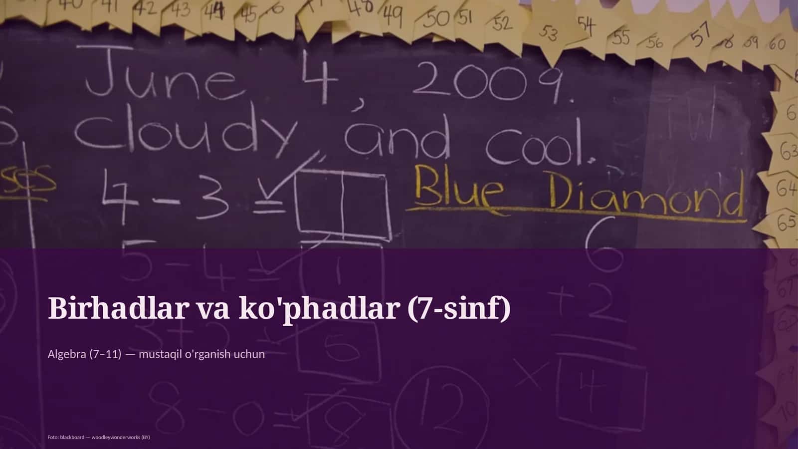 Birhadlar va ko'phadlar (7-sinf)