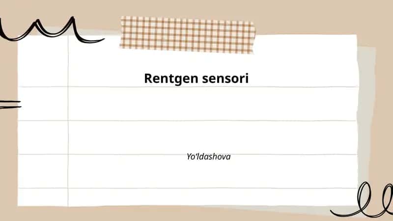 Rentgen sensori
