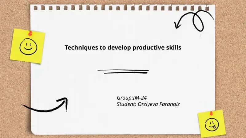 Techniques to develop productive skills