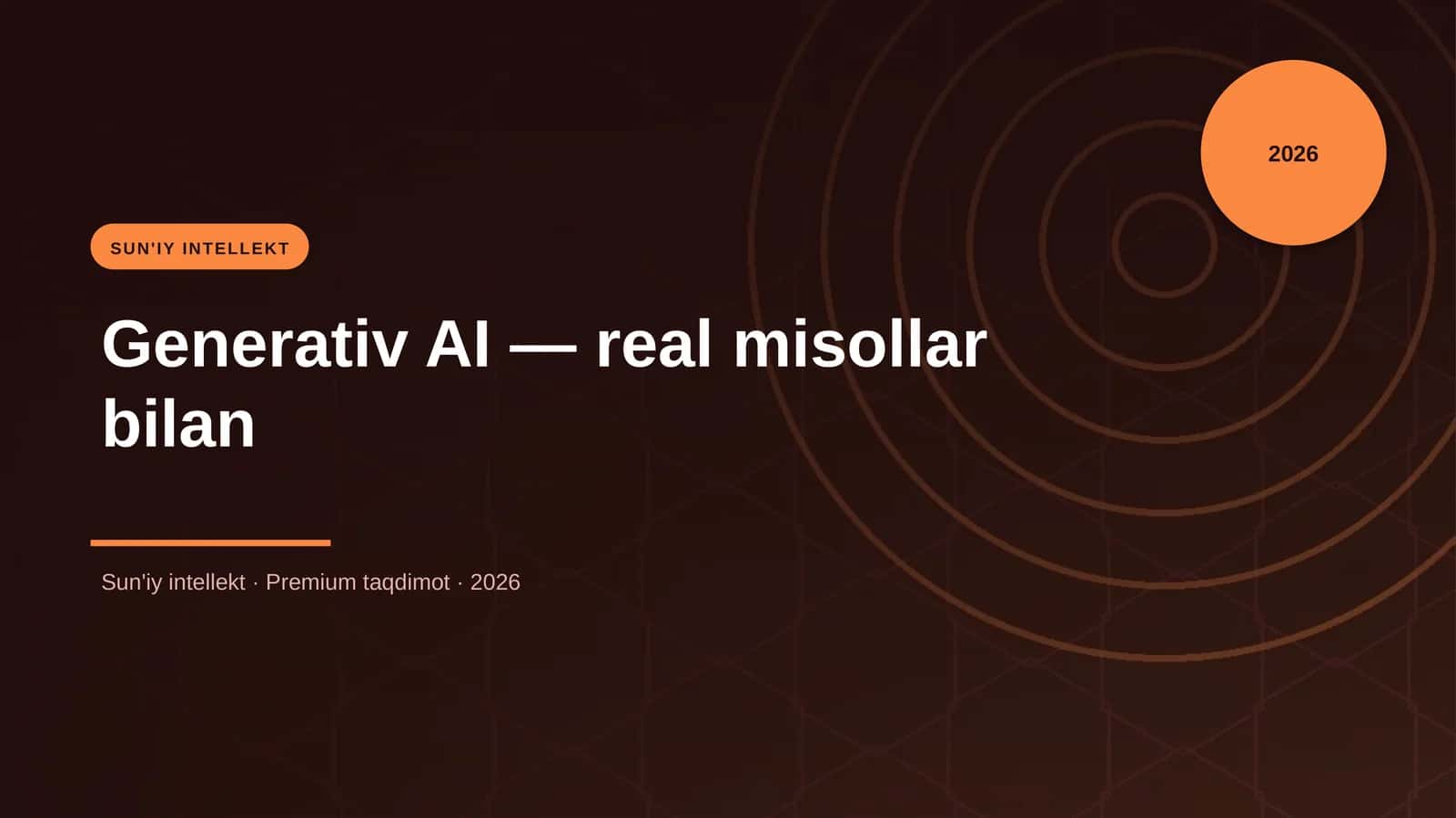 Generativ AI — real misollar bilan