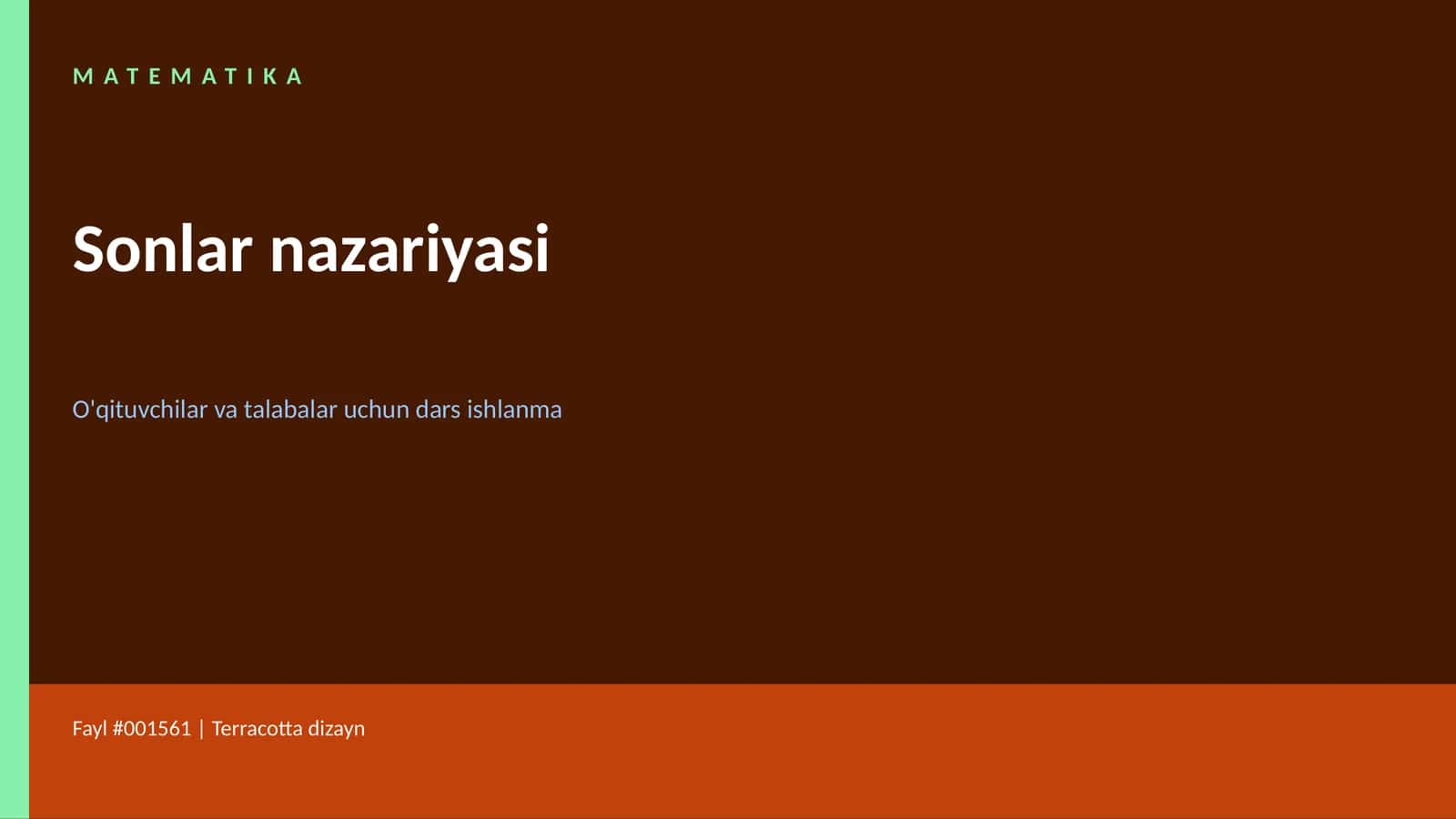 Matematika | Sonlar nazariyasi