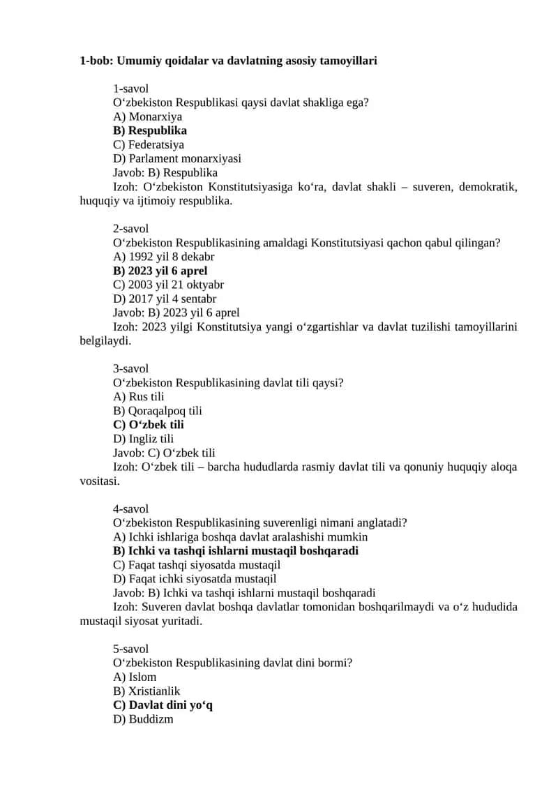 Maktab maslahatchisi test barcha yo'nalishlar uchun. 50 betdan iborat