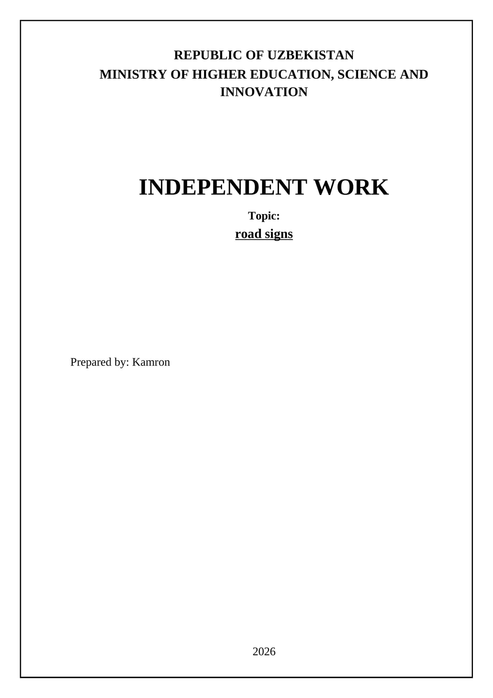 road signs