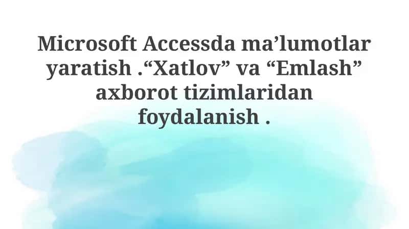 Microsoft Access