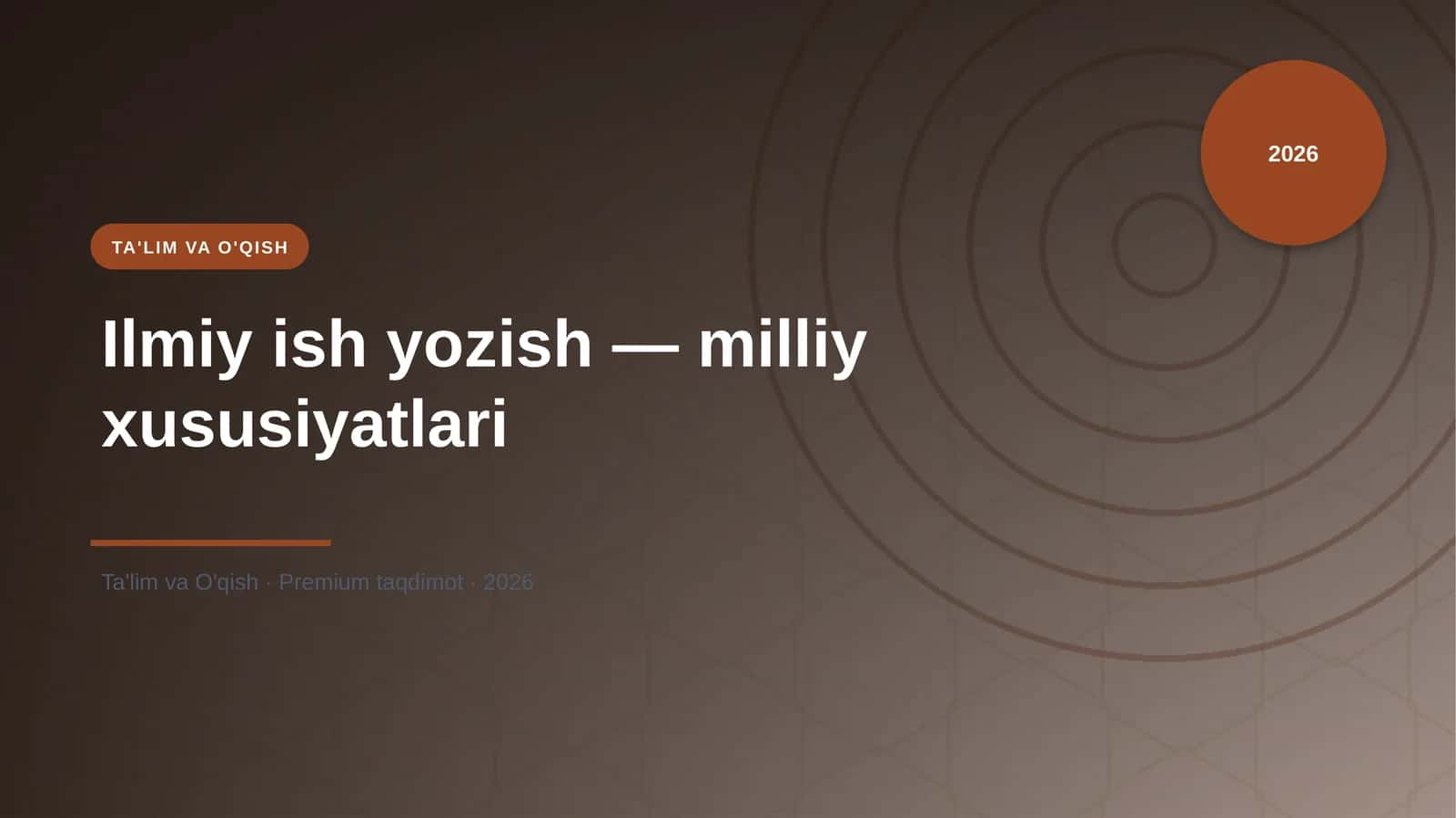 Ilmiy ish yozish — milliy xususiyatlari