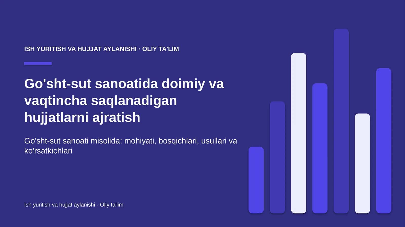 go'sht sut sanoatida doimiy va vaqtincha saqlanadigan hujjatlarni ajratish 4530